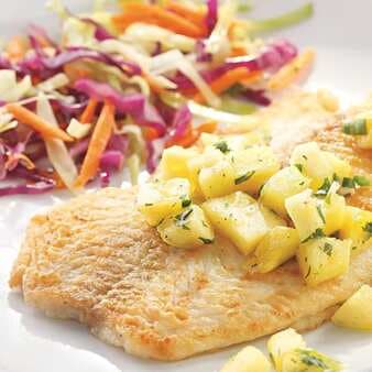 Fish Fillets With Pineapple-Jalapeno Salsa