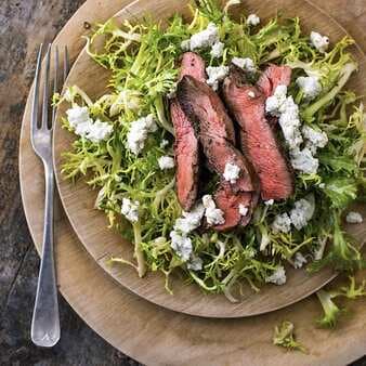 Flat-Iron Steak Salad With Mustard-Anchovy Dressing