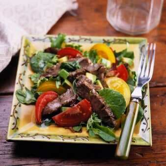 Grilled Beef And Avocado Salad With Cilantro-Lime Vinaigrette