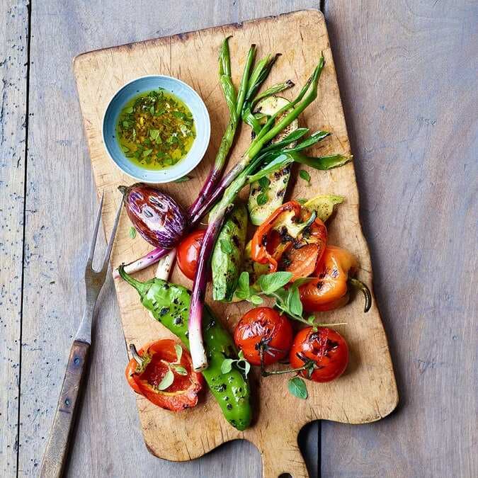 Grilled Summer Vegetables With Shallot-Herb Vinaigrette