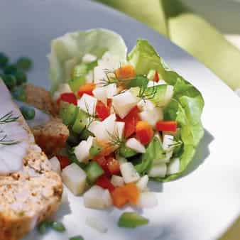 Kohlrabi-Carrot Salad With Dill Vinaigrette