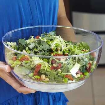 Mixed Greens With Edamame Almonds & Sun-Dried Tomatoes