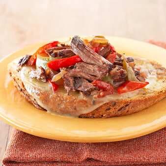 Open-Face Shredded Beef Sandwiches
