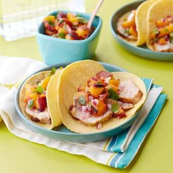 Pork Tacos With Summer Peach Salsa