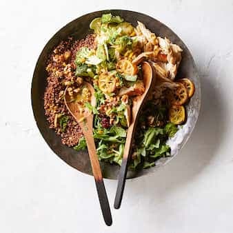 Quinoa Chicken & Broccoli Salad With Roasted Lemon Dressing