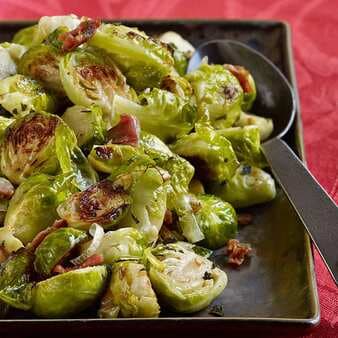 Roasted Brussels Sprouts With Pancetta & Sage