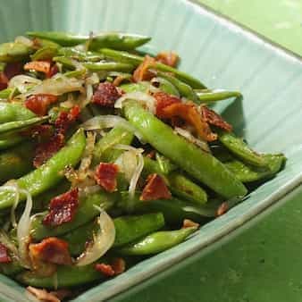 Roasted Snap Peas With Shallots
