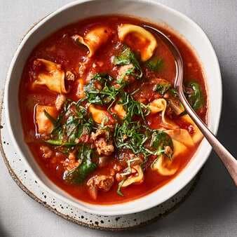 Sausage Spinach & Tortellini Soup