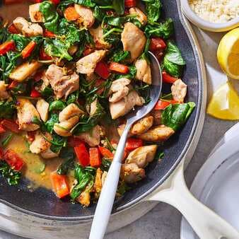 Skillet Lemon Chicken With Spinach