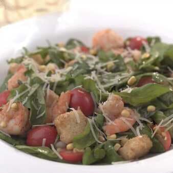 Warm Shrimp & Arugula Salad
