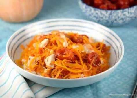 Butternut Squash Noodles With Sweet Chilli Chicken