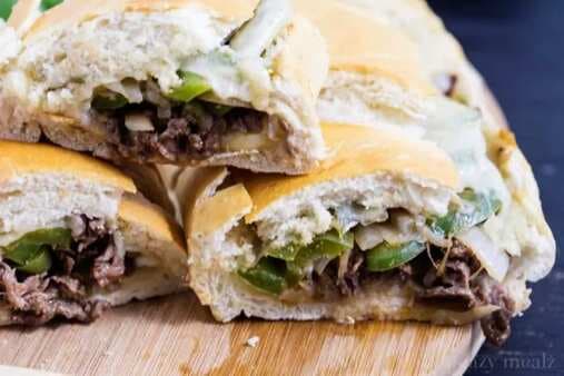 Philly Cheesesteak Stuffed French Bread