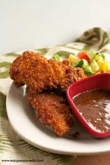 Fried Chicken Tenders With Spicy Asian BBQ Dipping Sauce