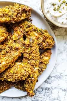 Pistachio Crusted Baked Chicken Tenders