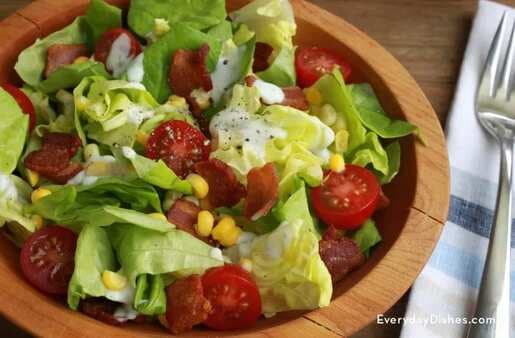 BLT Salad With Buttermilk Ranch Dressing