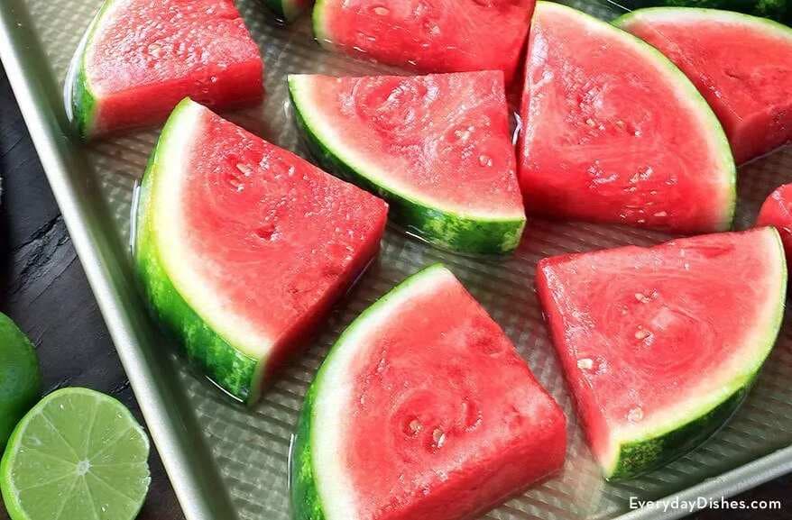 How To Make Coconut Rum Infused Watermelon Wedges