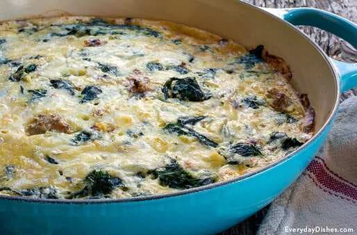 Chicken Sausage And Spinach Frittata