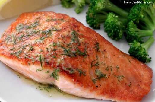 Pan-Seared Salmon With Dill Butter