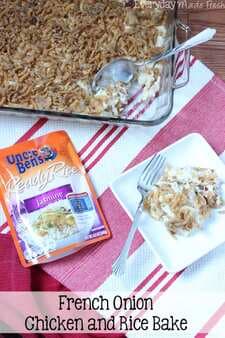 French Onion Chicken and Rice Bake