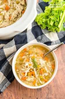 Slow Cooker Chicken And Rice Soup