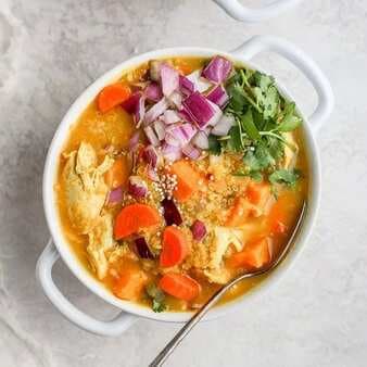 One Pot Golden Curry Chicken Soup