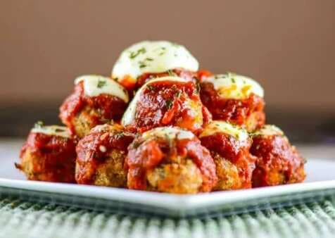 Chicken Parmesan Meatballs for Appetizer Week