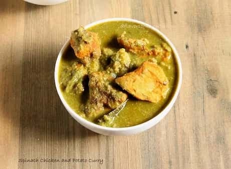 Spinach Chicken And Potato Curry