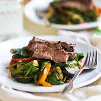 Paleo Grilled Beef Stir Fry With Asian Almond Dressing