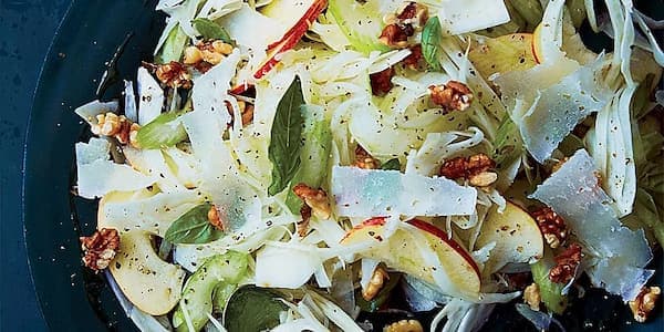 Celery, Fennel And Apple Salad With Pecorino And Walnuts