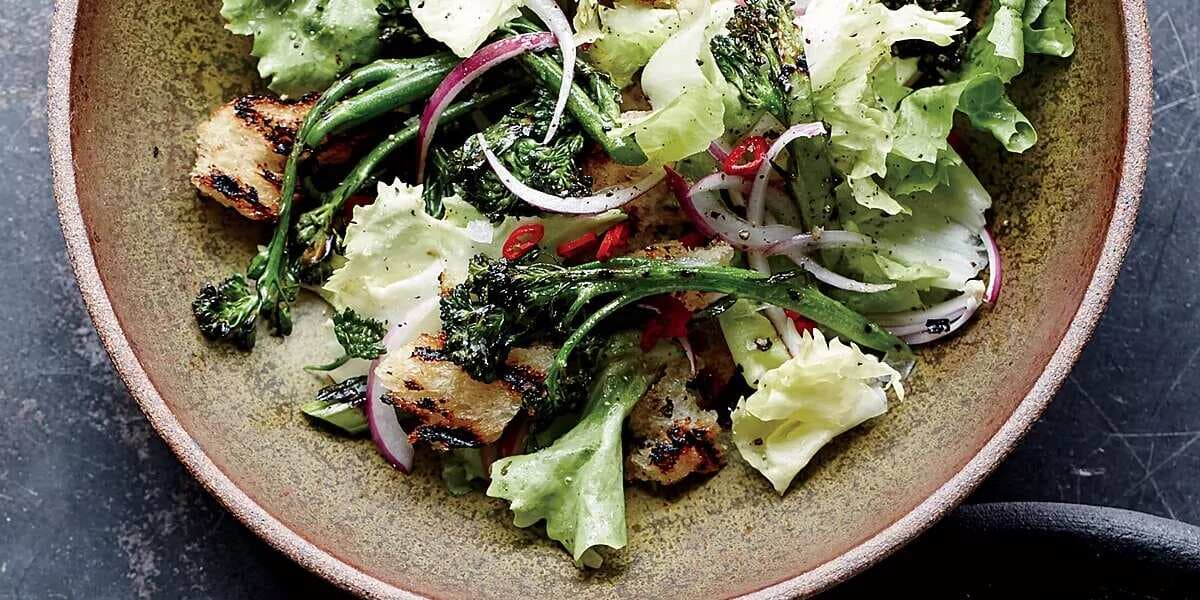 Charred Broccolini And Escarole Salad