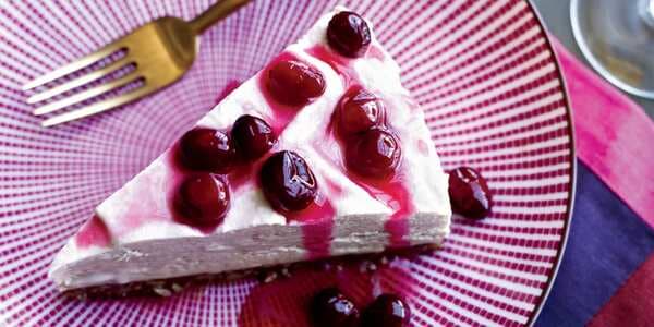 Frozen Maple-Mousse Pie With Candied Cranberries