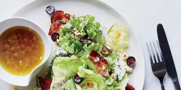 Harvest Salad With Gorgonzola, Bacon And Concord Grapes
