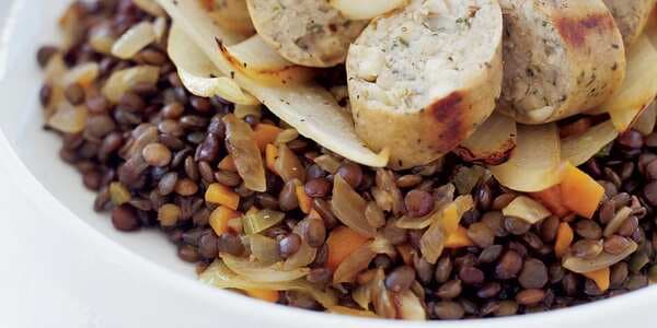 Lentils With Chicken Sausage