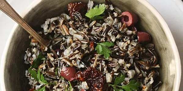 Mediterranean Wild Rice With Olives And Tomatoes