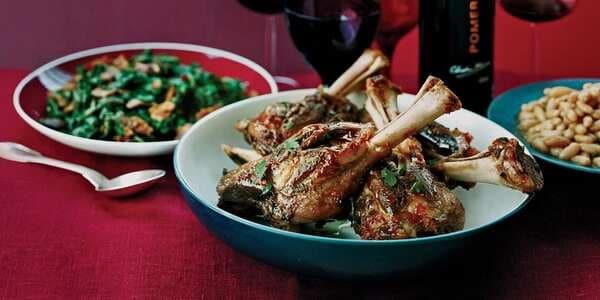 Pot-Roasted Lamb Shanks With Cannellini Beans