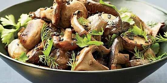 Roasted Mushrooms And Shallots With Fresh Herbs