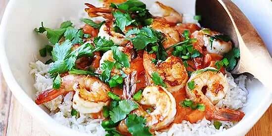 Shrimp With Coconut-Curry Tomato Sauce