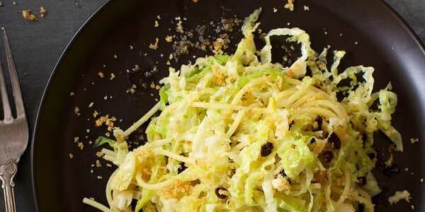 Spaghetti With Savoy Cabbage, Currants And Brown Butter