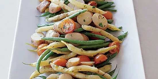 Summer Vegetable And Potato Salad With Anchovy Dressing
