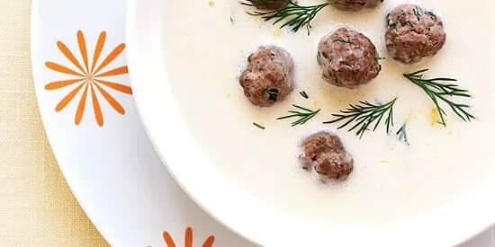 Tangy Lemon-Egg Soup With Tiny Meatballs