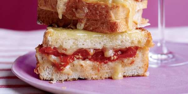 Triple-Decker Baked Italian Cheese Sandwiches