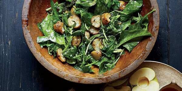 Warm Spinach And Sunchoke Salad