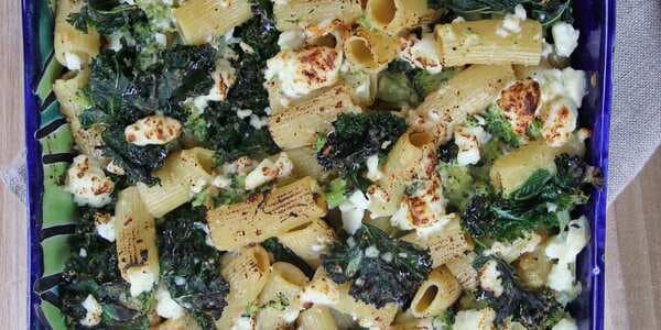 Baked Penne And With Kale And Goat Cheese