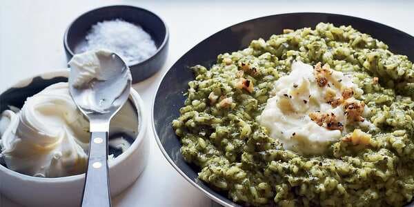 Broccoli Rabe Risotto With Grilled Lemon