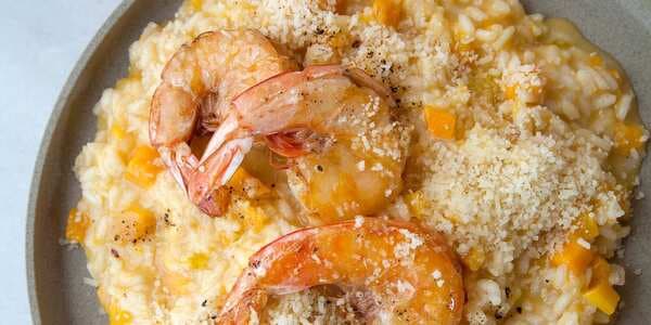 Butternut Squash Risotto With Shrimp