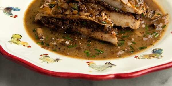 Chicken Supremes With Tapenade And Mushroom Sauce