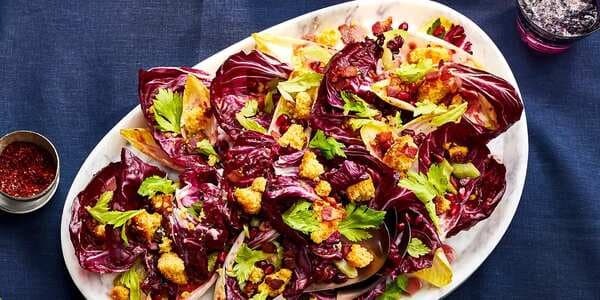 Chicory Salad With Cranberry Sauce Vinaigrette