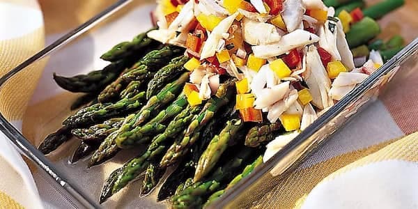 Chilled Asparagus With Crab Vinaigrette