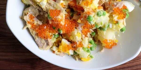 Classic Potato Salad With Crunchy Trout Roe