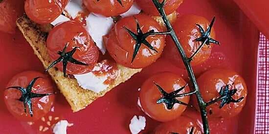 Crisp Polenta With Roasted Cherry Tomatoes
